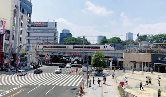 「上 野」駅まで28分（27分）